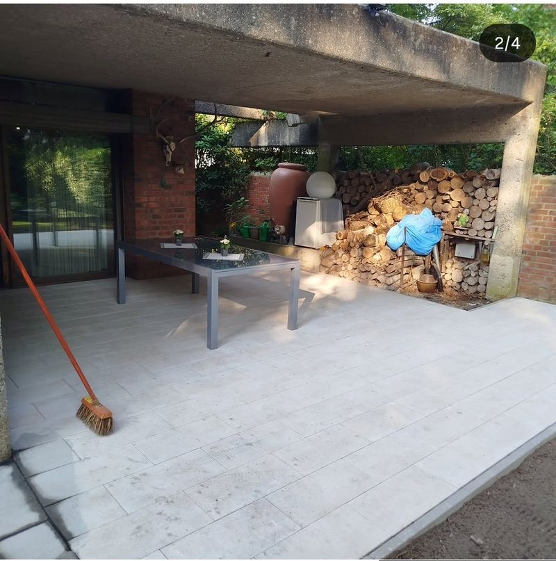 Terrasse neu gepflastert